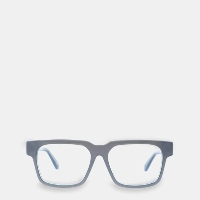 Off White Reading Glasses Satin Silver unisex One Size