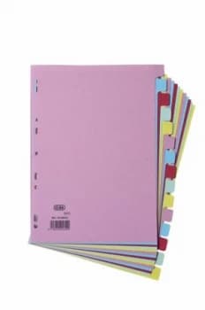 Elba A4 Card Dividers 15 Part Assorted