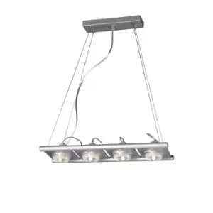 (0040 003) Ull Rectangular Pendant 4 Light G9 Silver Grey