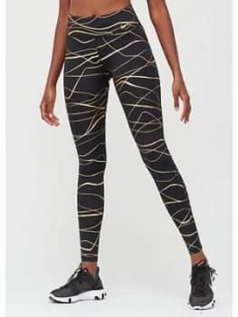Nike Running Icon Clash Fast Leggings - Black/Gold