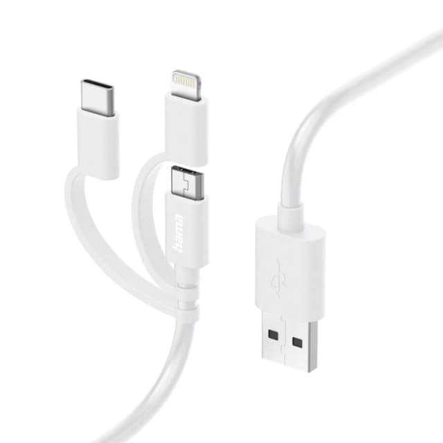 Hama Hama 00201535 USB cable USB 2.0 1m USB A Micro-USB B White 00201535