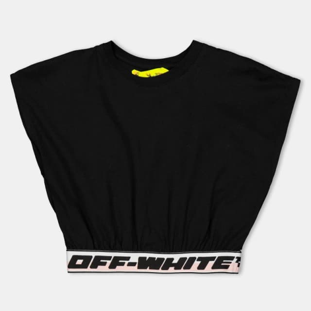 Off White Kids Cropped T-Shirt, Design Black female 4Y