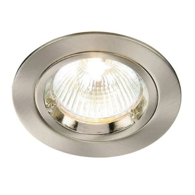 Netlighting Cast 1 Light Recessed Downlight Satin Nickel Plate GU10 Grey