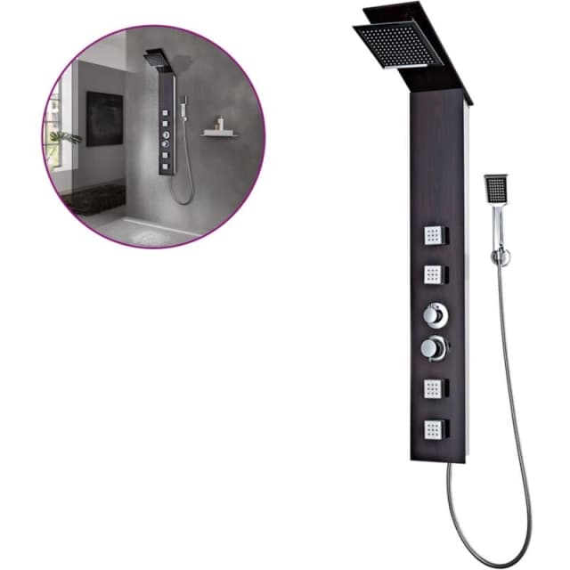 VIDAXL Shower Panel System Glass Brown Vidaxl 142374fr