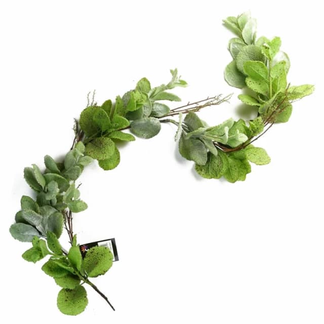 Leaf 125cm Artificial Trailing Hanging Mint Leaf Garland Plant Realistic Green unisex