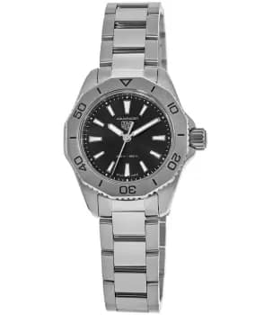Tag Heuer Aquaracer Quartz Black Dial Steel Womens Watch WBP1410.BA0622 WBP1410.BA0622