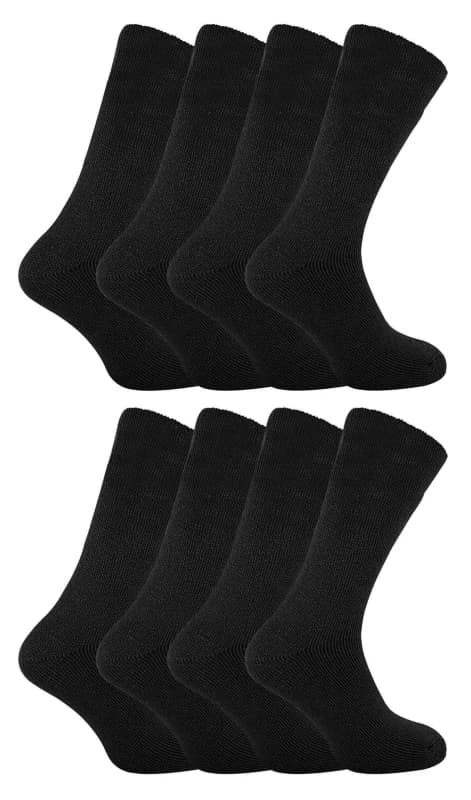 Sock Snob Sock Snob Men 8 Pack Soft Thermal Sleep Bed Socks in Black Size: 6-11 Black 6-11 Male 5060910926956