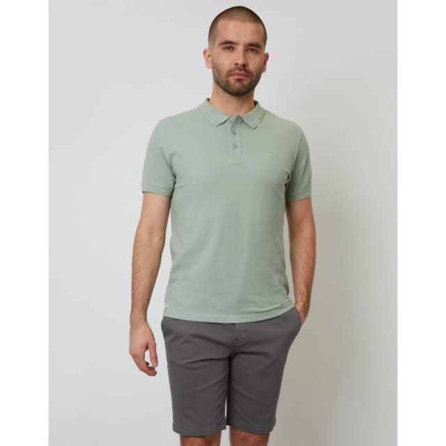 Threadbare Mens TB Malbork Short-Sleeve Polo Shirt Sage male Small