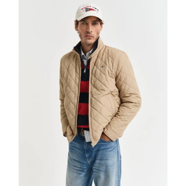 Gant Quilted Windcheater Jacket Khaki male S