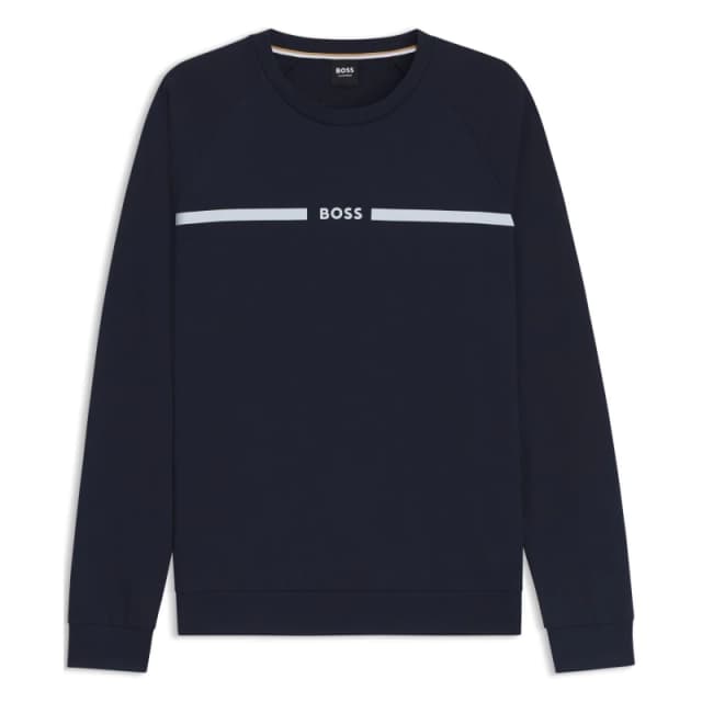 Boss Logo Sweatshirt Crew Sweaters L Blue 52285218430