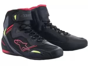 Alpinestars Faster-3 Rideknit Shoes Black Red Yellow Fluo US 11