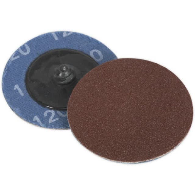 Loops 10 PACK - 50mm Quick Change Mini Sanding Discs - 120 Grit Aluminium Oxide Sheet Multi