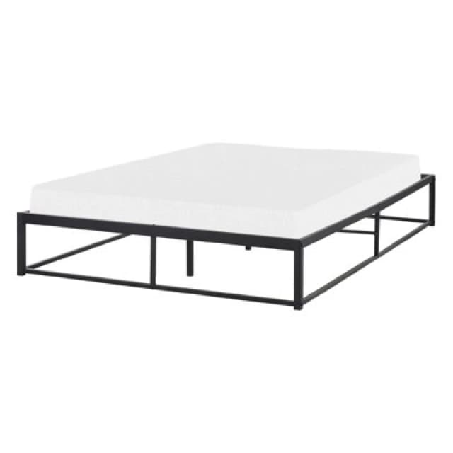 Beliani Bed Metal Viry 140 X 200 Cm (Eu Double) Black