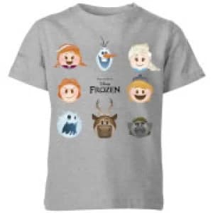 Disney Frozen Emoji Heads Kids T-Shirt - Grey - 11-12 Years