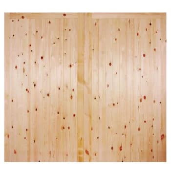 LPD Framed Legend and Braced Unfinished Redwood External Garage Door Pair - 1981mm x 2135mm (78 inch x 84 inch)