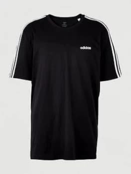 Adidas Plus Size Essential 3-Stripe T-Shirt - Black