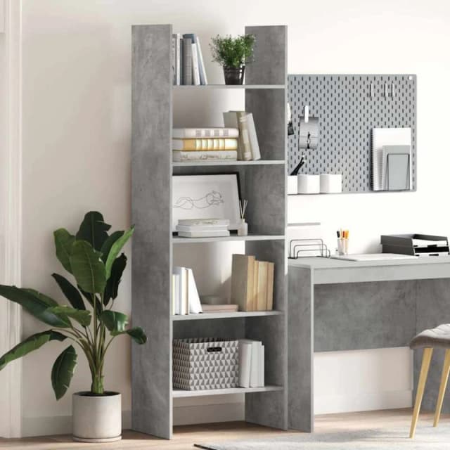 VIDAXL Book Cabinet Concrete Grey 60x35x180cm Engineered Wood vidaXL 8720286352663