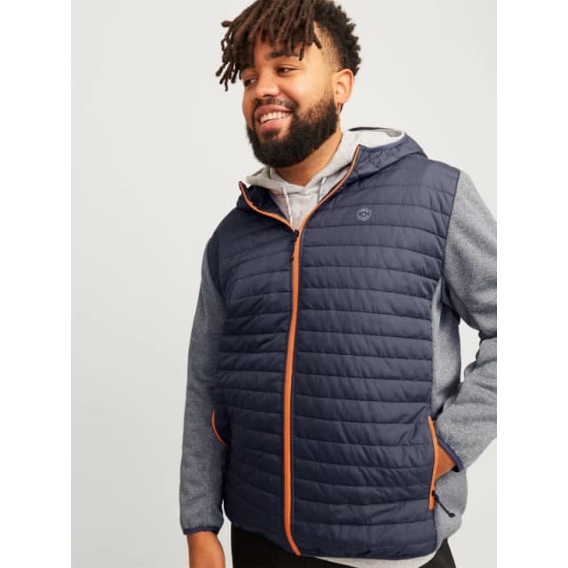 Jack and Jones Mens Lightweight Quilted Weather-Resistant Puffer Jacket Grey Melange male 2XL