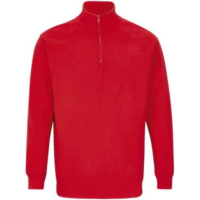 SOL'S Mens Conrad Quarter Zip Sweatshirt in Light Red Size: XS Light Red Male XS