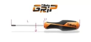 Beta Tools 1268RTX Beta GRIP Tamper Resistant Torx Screwdriver Non-Slip TX10