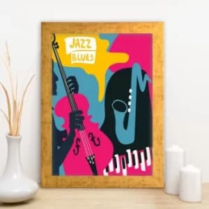 AC10432606421 Multicolor Decorative Framed MDF Painting