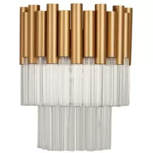 Spring Lighting - Spring Contemporary Wall Lamp Gold, Crystal