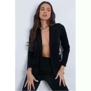 I Saw It First Black Double Button Blazer - Black