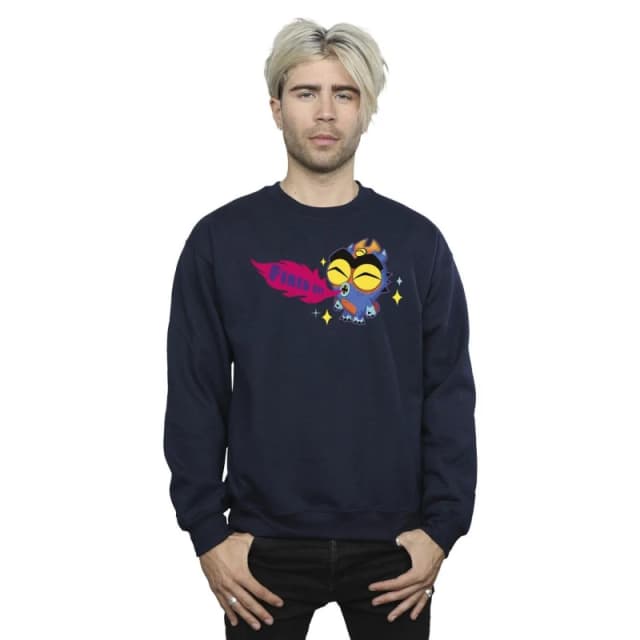 Disney Men Big Hero 6 Baymax Fred Fired Up Sweatshirt in Navy Size: Small Navy S Male 5059934897045