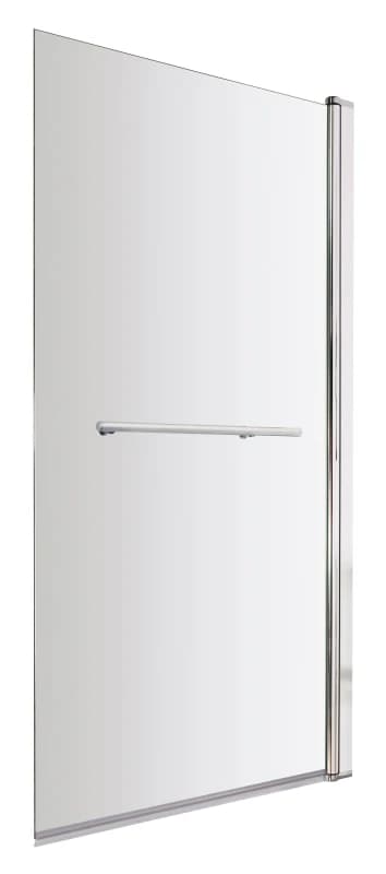 Balterley 6mm Toughened Safety Glass Reversible Hinged Shower Bath Screen Silver unisex