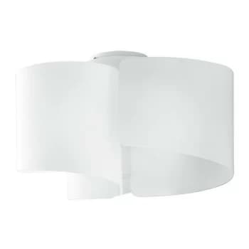 Fan Europe Imagine - Curved Glass Semi Flush Ceiling Light, White, E27