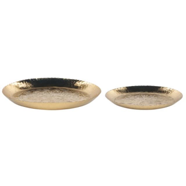 Beliani Set Of 2 Trinket Dishes Sadane Metal Gold