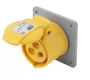 Abb 16A Yellow Site Panel Socket