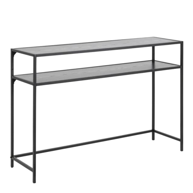 Furniture To Go Seaford Black Metal Console Table With Black Top