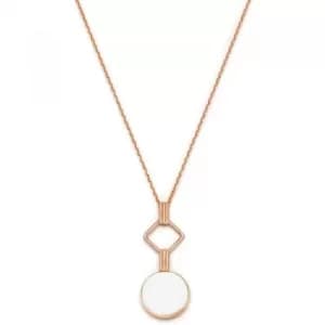 Ladies Lola Rose Rose Gold Plated Marble Garbo Link Necklace