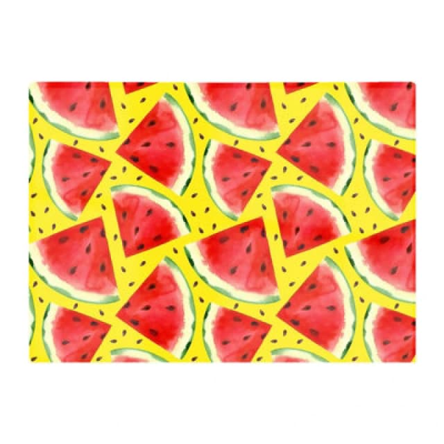 Warren Reed Designer Watermelon Pattern Glass Chopping Board