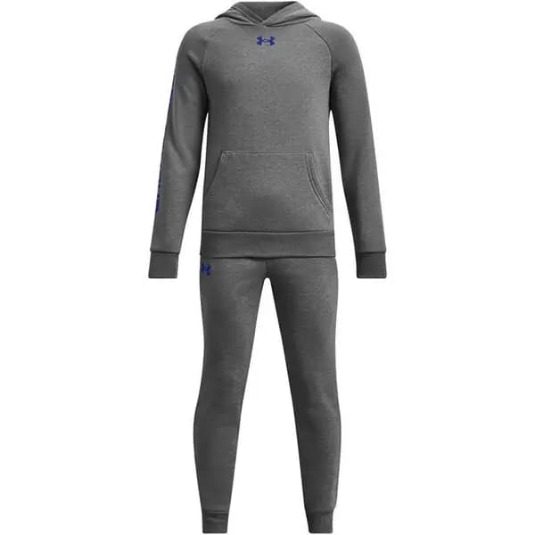 Under Armour Armour Ua Rival Fleece Suit Tracksuit Boys Fleece Tracksuits 5-6 (XS) Grey 63816602155