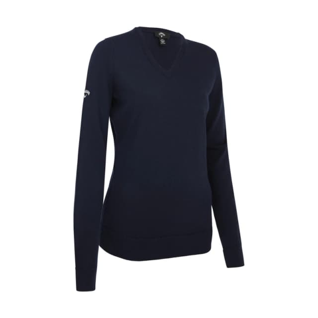Callaway V Neck Golf Sweater Womens Dark Navy female 8 (XS)