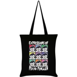 Psycho Penguin Expressions Tote Bag (One Size) (Black/White)