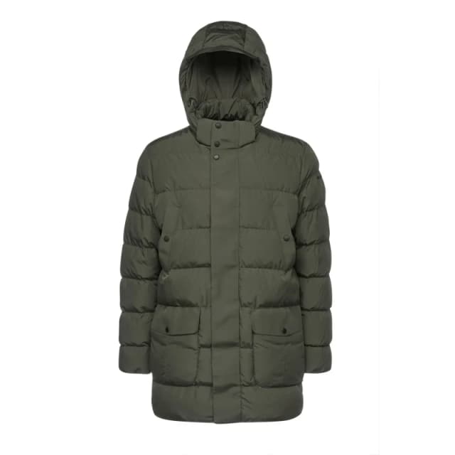 Geox Geox's Pieve Long Hooded Puffer Vert Male 58