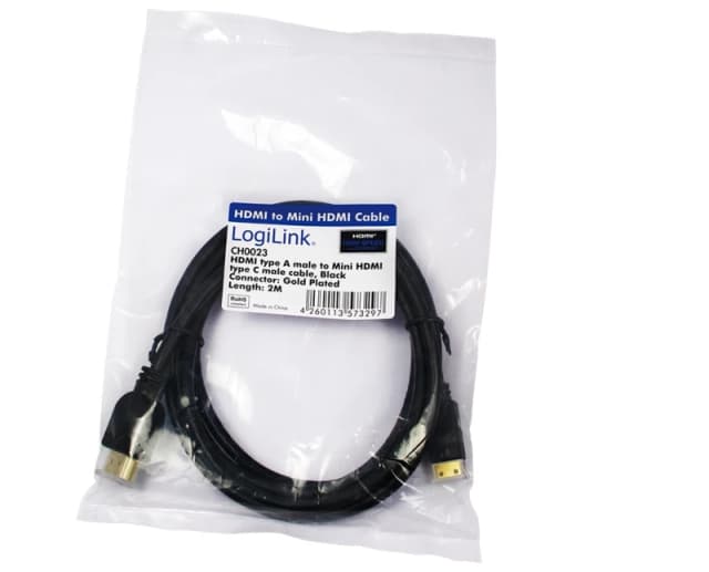 LogiLink CH0023 HDMI cable 2m HDMI Type A (Standard) HDMI Type C (Min