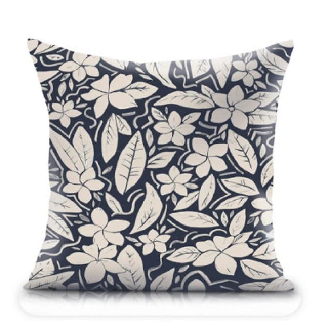 Luxury Living Blossom Large Outdoor Water-Repellant Cushion - Blue