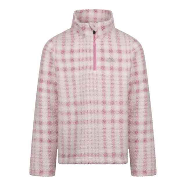 Trespass Booker AT200 Half Zip Fleece Top in Pale Pink Size: 5-6 Years Pale Pink Unisex 5-6 Years