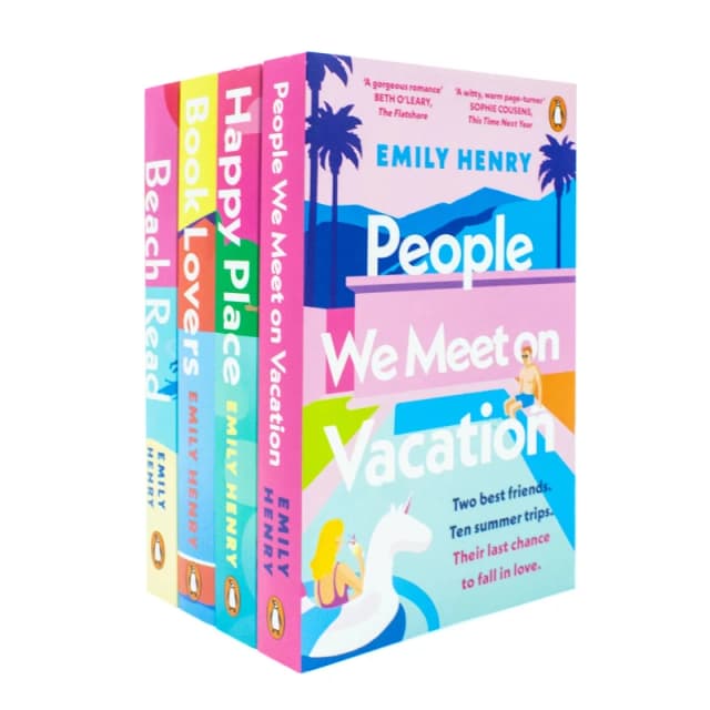 Emily Henry 4 Book Collection Book Lovers, Beach Read, People We Meet on Vacation, Happy Place Emily Henry Books