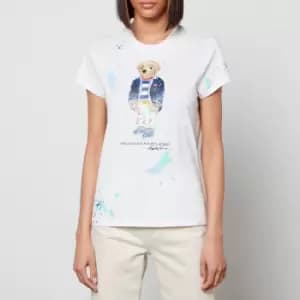 Polo Ralph Lauren Womens Bear Paint T-Shirt - White - L