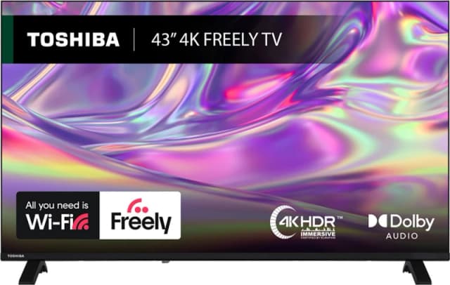 Toshiba 43UV1563DB 43 Smart 4K Ultra HD TV Dolby Vision & Freely Streaming 43UV1563DB Black