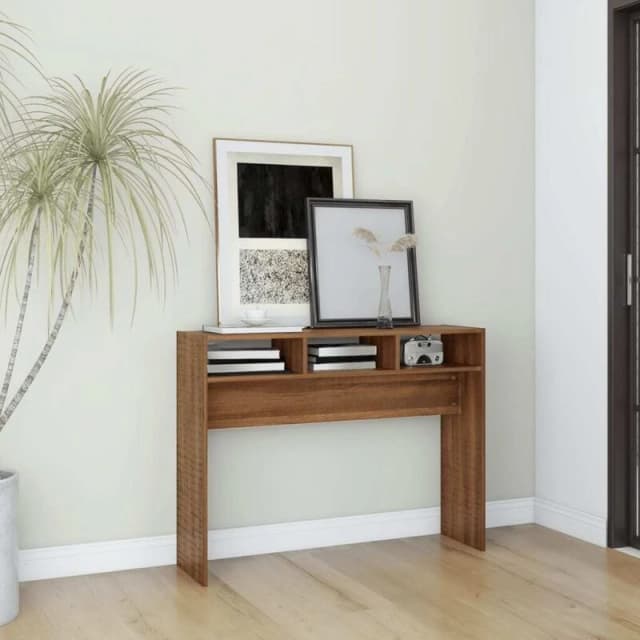 VIDAXL Console Table Brown Oak 105x30x80cm Engineered Wood Vidaxl 8720286956212