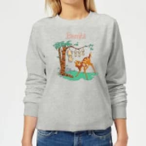 Disney Bambi Tilted Up Womens Sweatshirt - Grey - L