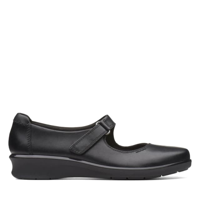 Clarks Clarks Women Hope Henley Black Leather Mary Jane Size: 5-Standard Fit Black 5-Standard Fit Female 5050409048504