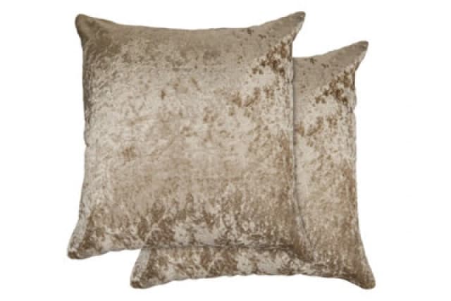 Crushed Velvet Cushion Cover In Taupe