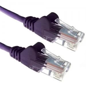 Zexum Purple RJ45 Cat6 High Quality LSZH 24AWG Stranded Snagless UTP Ethernet Network LAN Patch Cable - 0.3 Meter